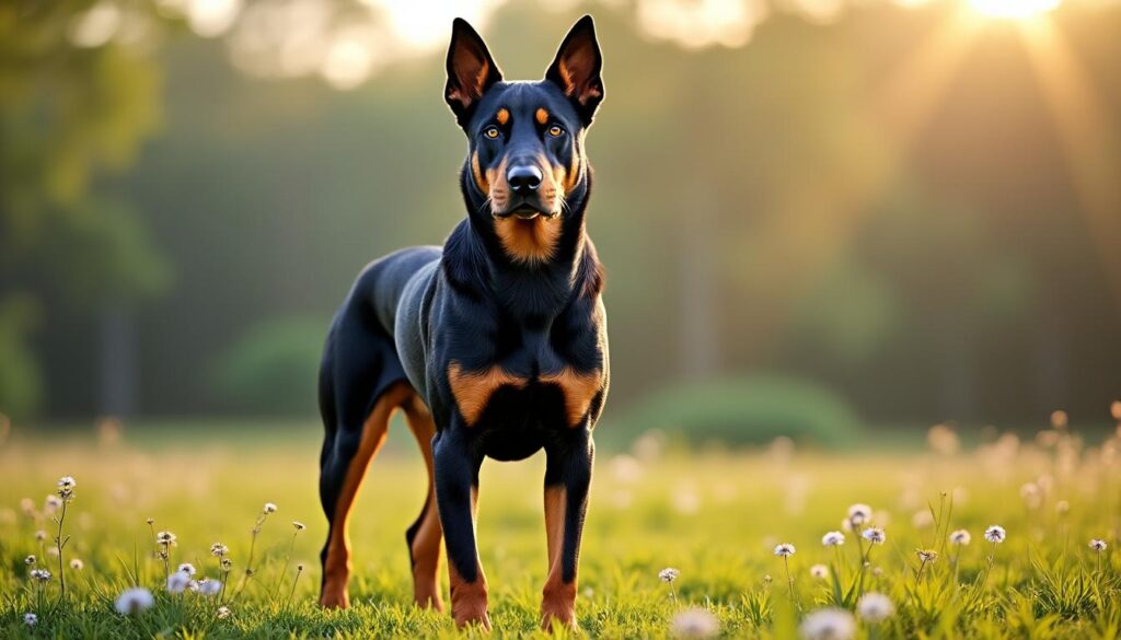 découvrez tout sur le beauceron : son caractère, ses besoins d'entretien, sa santé et le prix de ce chien de berger polyvalent et fidèle.