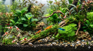 Crevettes d'eau douce en aquarium